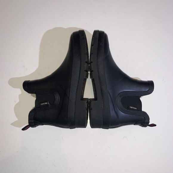 Tretorn Lina Rain Boots Womens Size 7 Black Faux Fur Lined Ankle Waterproof - Picture 8 of 10